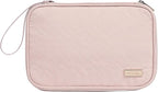 NISHEL Travel Cord Organizer Case, Double Layers Tech Electronic Bag, Essentials for Charger, Cable, Phone, Flash drive, Large, Pink