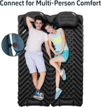 Ultralight Sleeping Pad Camping Inflatable Pillow for Camping Combo, Compact Backpacking Inflatable Sleeping Pad for Adults- Portable for Hiking, Travel - Durable & Comfortable