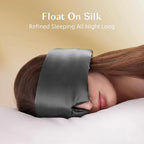 Silk Sleep Mask for Women and Men, Side Sleeper, 22 Momme Pure Mulberry Silk Total Blackout 100% Mulberry Eye Mask with Adjustable Headband Full Size, Eye Masks for Sleeping and Travel
