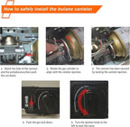 1-Burner Butane Stove included a Windblocker,10000 BTU Gas Stove Portable with Case, Automatic ignition Camping Stove,Portable Gas Stove,Precise Flame Control,Gas Burner for Cooking Outdoor