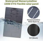 ALLPOWERS 100W Portable Solar Panel, SF100 Flexible Solar Panel, 24V Monocrystalline Solar Kit, 25% High Efficiency, IP68, for Power Station, Phones, Rooftops, Outdoor Camping and RVs