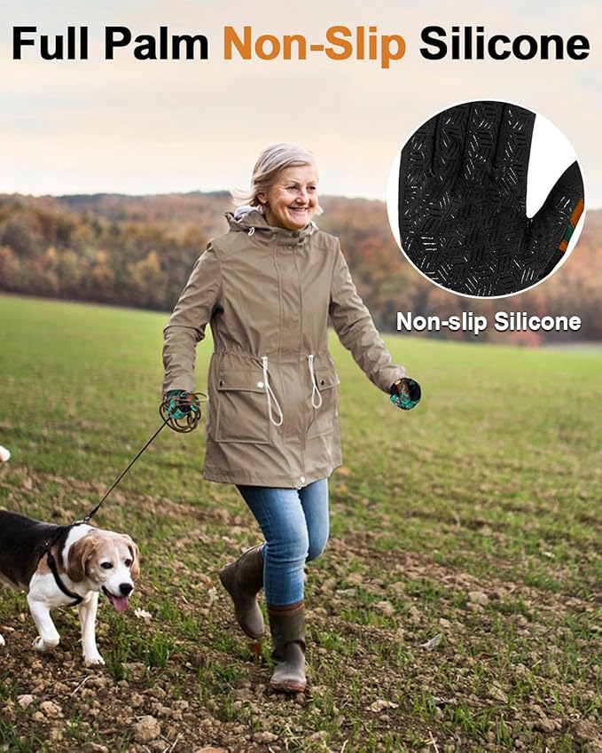 RIGWARL Upgraded Plush Gloves for Cold Weather, Women Men Winter Gloves for Late Fall and Early Winter, Warm Running Gifts