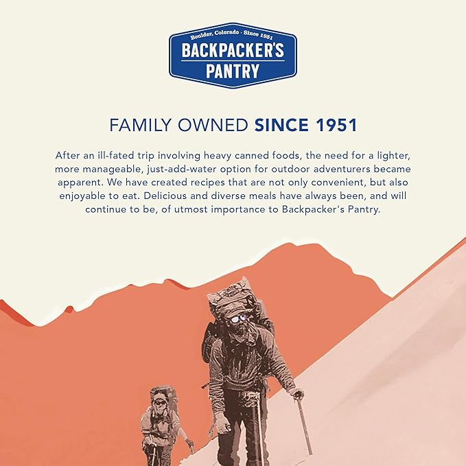 Backpacker's Pantry Three Sisters Stew, 2 Servings Per Pouch, Freeze Dried Food, 14 Grams of Protein, Gluten Free, Vegan