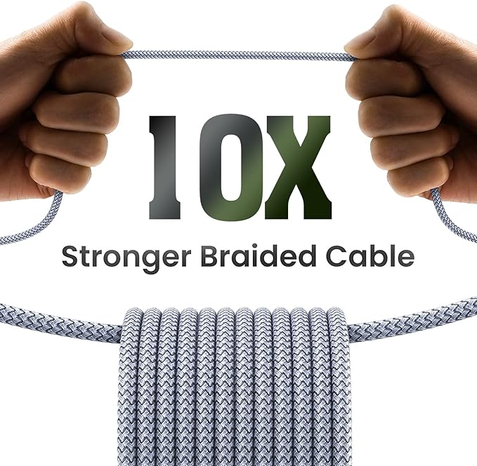 [Apple MFi Certified] iPhone Charger Fast Charging 3-Pack 3FT Lightning Cable Nylon Braided iPhone Charger Cord Compatible with iPhone 14 13 12 11 Pro Max XR XS X 8 7 6 Plus SE iPad and More 3FT