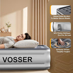 Twin Air Mattress with Built in Pump,18” Raised Blow Up Mattress,Inflatable Mattress in 2 Mins,Single Twin Size Air Mattress for Camping,Floor&Travel, Air Bed for Adults,330LB Max