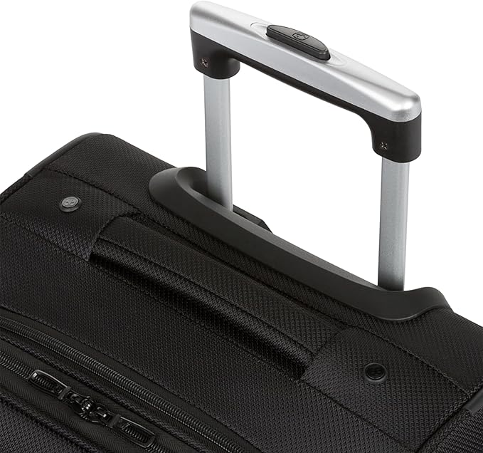 SWISSGEAR Sion Softside Expandable Spinner Luggage Durable Lightweight Travel Suitcase, Black, 2-Piece Set (21/29)