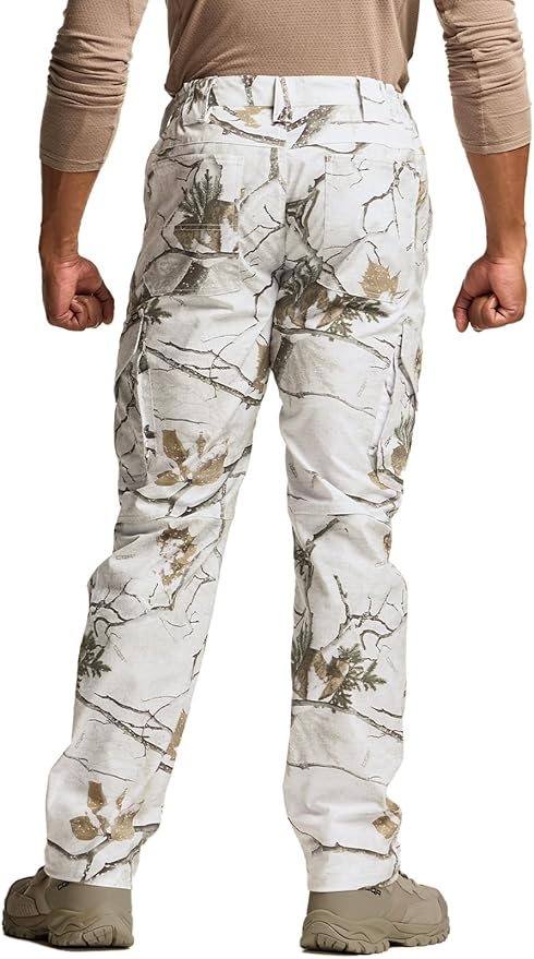 CQR Men's Flex Ripstop Tactical Pants, Water Resistant Stretch Cargo Pants, Lightweight EDC Hiking Work Pants