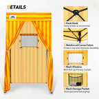 EAGLE PEAK Flex Compact 4x4 Pop-up Canopy Changing Room, Portable Privacy Dressing Room for Indoor Fashion Photoshoots, Camping, or Pool, Yellow/Orange
