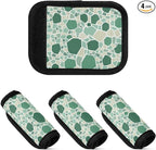 4 PC Luggage Handle Wrap Luggage Handle Covers Tags for Suitcase Bags Travel Luggage Handle Identifier Gripper Monochromatic Terrazzo Green