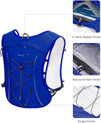 ECOHUB Running Hydration Vest Backpack,Lightweight Breathable Pack with 2L Water Bladder Bag Daypack for Hiking Trail Running Cycling Race Marathon for Women Men