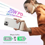 iWALK Portable Charger for iPhone 17/16/15 USB-C Small Power Bank 20W 4,500mAh Fast Charging Battery Pack Compatible with iPhone 15/16/17 Plus/17 Pro/17 Pro Max, Samsung Galaxy S25/S24/S23 Android