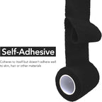 RISEN Cohesive Bandage 2” x 5 Yards, 6 Rolls, Self Adherent Wrap Medical Tape, Adhesive Flexible Breathable First Aid Gauze Ideal for Stretch Athletic