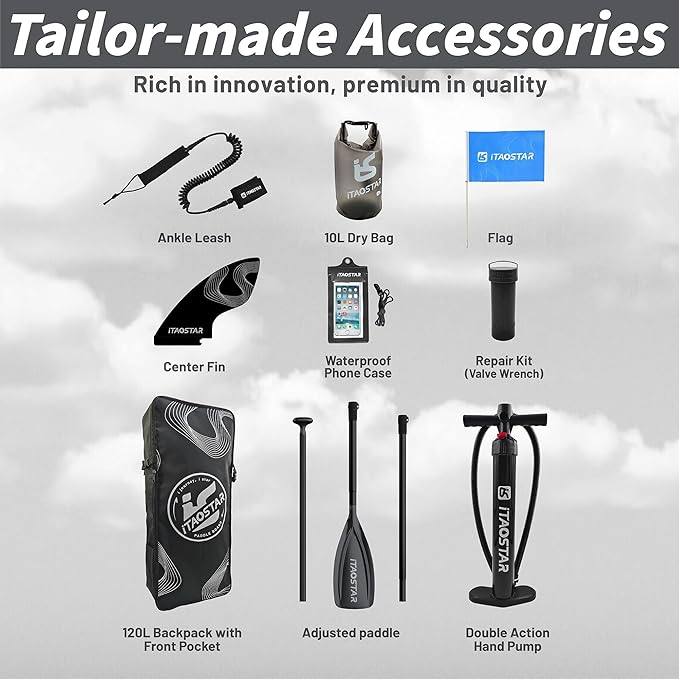 Lead 11‘ x 33" / 12’×35" Inflatable Stand Up Paddle Board - Premium SUP Board Kit - Ultra Stable Paddleboard for Adults & Youth - All Skill Levels - for Lakes, Oceans