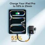 INIU Ultra Small 10000mAh 45W PD Power Bank & 240W Fast Charging [6.6ft, 2-Pack] Type C Charger Cord Combo