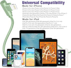 iPhone Charger,3 Pack 6FT Lightning Cable [Apple MFi Certified] iPhone Fast Charging Cable 90 Degree Nylon Braided Cord Compatible with iPhone 14/13/12/11 Pro Max/XS MAX/XR/XS/X/8/7/Plus/iPad