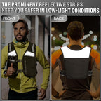 PORTHOLIC Running Vest for Women Men with 17oz Water Bottle |Adjustable Hydration Vest|Reflective |Lightweight |6 Pockets |Breathablefor Running Accessories for Hiking