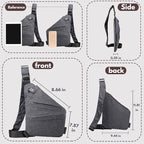 Anti Theft Travel Bag,Anti Theft Crossbody Bag, Sling Bag Travel Crossbody Bag for Women Men