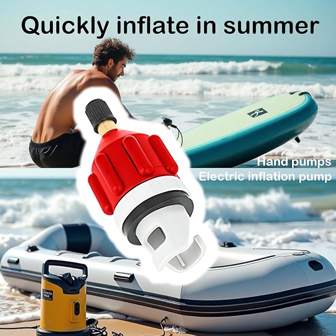 3pcs Sup Paddle Board Inflator Air Pump Adapter Adaptor Attachments for Inflatables Kayaks Boats Stand Up Paddleboard Valve Connector Accessories