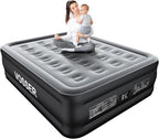 Air Mattress Full with Built in Pump,18’’Raised Blow Up Mattress,Self Inflatable Mattress in 3 Mins,Portable Air Bed for Home,Floor&Travel,Full Size Air Mattress for Adults 660LB Max,Black