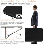 Folding Table 6 FT Camping Table Portable Plastic Rectangular Outdoor Dining Table Steel Legs Fold-in-Half with Carrying Handle for Indoor,Picnic,Party,Wedding,Events(Black)