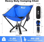 Camping Chairs for Adults - 600 LBS Capacity Rugged Outdoor Folding Chair, Compact Foldable Chair with Quick Setup & Carry Bag - Portable Camping Chair for Picnic, Fishing, Backyard - Blue