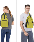 MOSISO Sling Backpack Bag, Crossbody Shoulder Bag Travel Hiking Daypack Chest Bag with Front Square Pocket&USB Charging Port