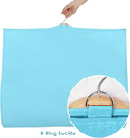 Univivi 40 Inch Girls Garment Bags for Dance Costumes, Dance Competition Garment Bag with 3 Medium Clear Zipper Pockets for Dance Essentials and Accessories, Dance Shoes (Blue), 1 Pack, UN0750
