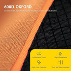 FAIR WIND Oversized Fully Padded Camping Chair Folding Loveseat Camping Couch Double Duo Chair Heavy Duty Quad Fold Arm Chair with Cup Hold - Supports 650 LBS Orange