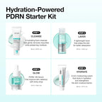 Anua Salmon DNA PDRN Glow Essential Starter Kit, Hyaluronic Acid Skincare Set, Glass Skin Routine with Firming & Hydrating Cleanser, Toner, Serum & Cream, Mini Travel Essentials, Korean Skincare Gift