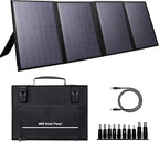 Portable Solar Panel 40W, Foldable Solar Charger for Outdoor Solar Generator Power Station, Adjustable Kickstand,10 in 1 Connectors,DC to DC Cable,USB QC3.0 Output for Camping RV Road Trip Adventure