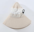 Home Prefer Outdoor UPF50+ Mesh Sun Hat Wide Brim Fishing Hat with Neck Flap Sun Hat for Men Women