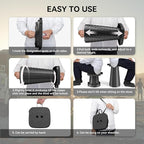 2025 Upgraded Portable Folding Stool, Collapsible Stool, Telescoping Camping Stool with Max Load Capacity 485lbs, Square Retractable Seat for Camping Gardening Fishing Hiking BBQ[Black]