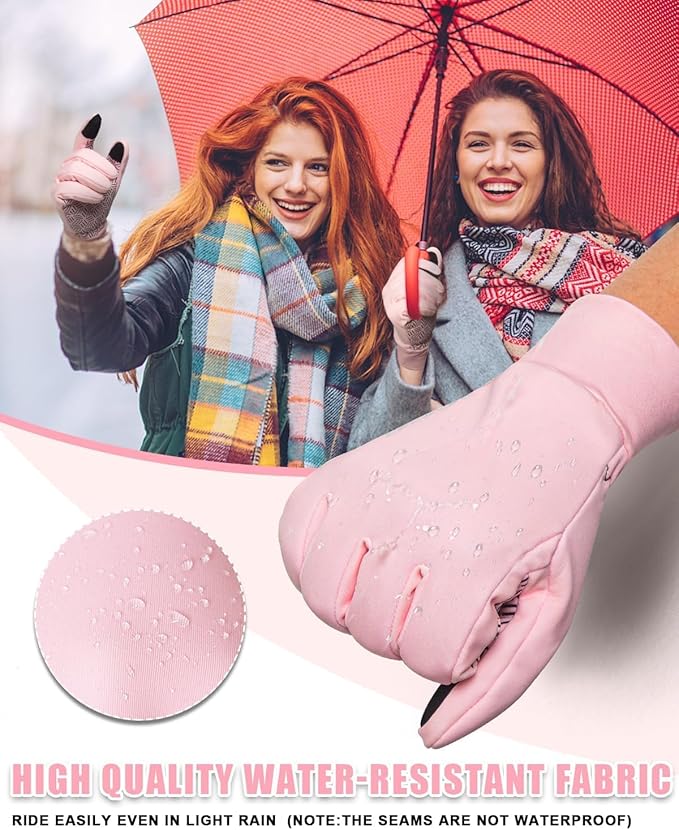 RIGWARL Upgraded Plush Gloves for Cold Weather, Women Men Winter Gloves for Late Fall and Early Winter, Warm Running Gifts