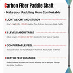Kayak Paddle Carbon Fiber Shaft and Reinforced Nylon Blade, Adjustable Kayaking Oars, 3 Piece, 230-250 cm/90-98 Inches,210-230 cm/82-90 inches