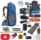 WintMing 75L Hiking Backpack with Rain Cover Waterproof Camping Backpack Shoes Warehouse for Men Women