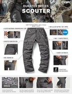 CQR Men's Tactical Pants, Water Resistant Ripstop Cargo Pants, Lightweight EDC Work Hiking Pants, Outdoor Apparel