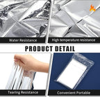 100 Pack 2 Size Silver Mylar Thermal Survival Blankets for Outdoors Camping Hiking First Aid Adult Kid