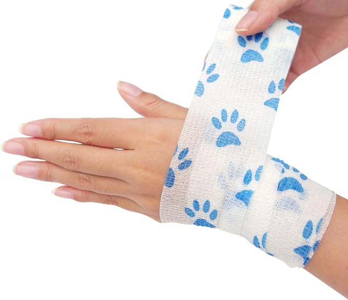 RISEN Cohesive Bandage 2” x 5 Yards, 6 Rolls, Self Adherent Wrap Medical Tape, Adhesive Flexible Breathable First Aid Gauze Ideal for Stretch Athletic