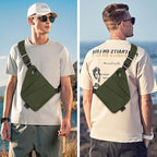 Anti Theft Crossbody Travel Bag for Women Men,Multi-pocket Crossbody Bag,Slim Sling Bag with Adjustable Strap