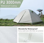 BISINNA 2 Person Camping Tent Lightweight Backpacking Tent Waterproof Windproof Two Doors Easy Setup Double Layer Outdoor Tents for Family Camping Hunting Hiking Mountaineering Travel