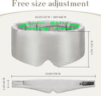 100% Mulberry Silk Sleep Mask Eye Mask for Women Man with Adjustable Band, for Side Sleeper Blackout Sleep Mask for Travel Rest and Office (Gray)