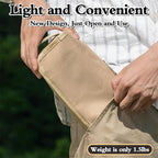 Baiao Camping Stool, Portable Folding Stool with Carry Bag, 13Inch Aluminum Alloy Bracket, 1.5lbs Lightweight, for Travel, Hiking, BBQ, Fishing, Beach(Khaki)