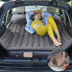 KMZ Inflatable Air Mattress with Built-in Electric Pump -Self Inflatable/Deflation Blow Up Mattress in 90 Seconds- Flocked Top Carbed with Carry Bag for Travel, Camping