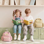 STEAMEDBUN Corduroy Toddler Backpack for Girls 2-4: Kids backpack for Boys Girls - 12 inch Preschool Kindergarten Backpacks - Checkered