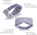 Infinity Travel - Bamboo Sleep Mask - Silky Soft Eye Mask - Comfortable - 100% Light Blocking Night - Machine Washable (Purple)