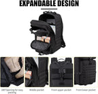 Tactical Backpack for Men, 50L/60L/70L Expandable Military tactical Backpack, Waterproof MOLLE Hiking & Camping Rucksack with Water Bottle Bag, Assault Pack & Bug Out Bag for Outdoor