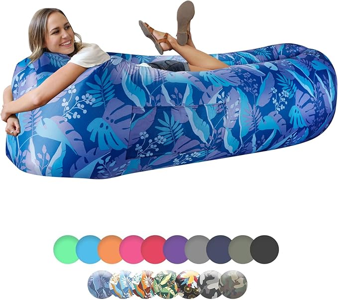 WEKAPO Inflatable Sun Lounger, Air Sofa, Hammock, Portable, Waterproof and Leak-Proof, Ideal for Backyard, Beach, Travel, Camping, Picnics and Music Festivals