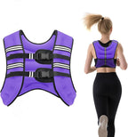 Weighted Vest for Woman Men,6lb/8lb/12lb/16lb/20Lb/25lb Weight Vest with Reflective Stripe Adjustable Buckle Strap Back Pocket Workout Strength Training Walking Jogging Running