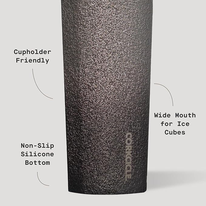 Corkcicle Sport Canteen - Keeps Drinks Cold 25 Hours - Stainless Steel Water Bottle - Triple-Insulated - Spill-Proof - Summer Drinkware Gift - Keeps Drinks Ice Cold - 20 oz - Steel Shadow