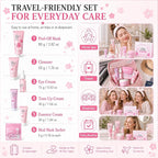 Japan Sakura Skin Care Set For Teen Girls, Skincare For Girls 10-12, Skin Care For Teens 10-12, Japanese Cherry Blossom Skin Care For Kids, Birthday & Mothers Day Gifts 30PCS